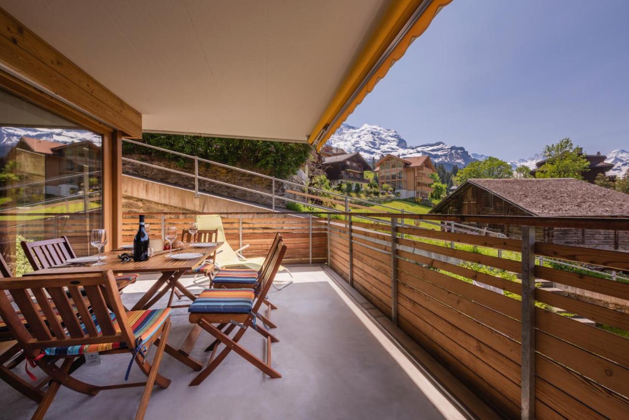 Chalet Am Acher 3 Apartment Wengen Bagian luar foto