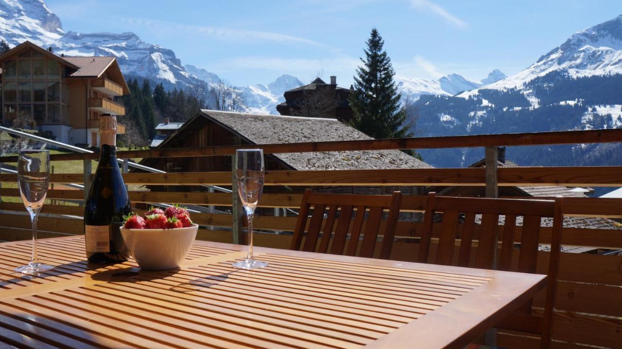 Chalet Am Acher 3 Apartment Wengen Bagian luar foto