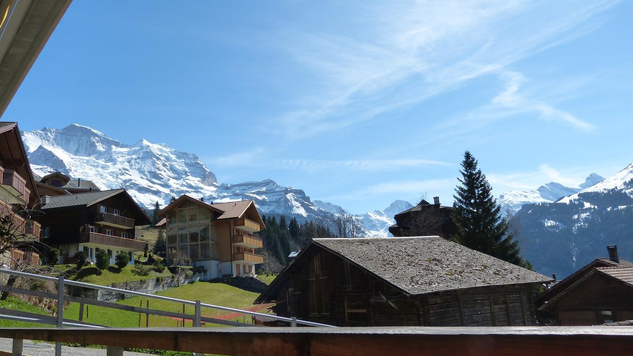 Chalet Am Acher 3 Apartment Wengen Bagian luar foto